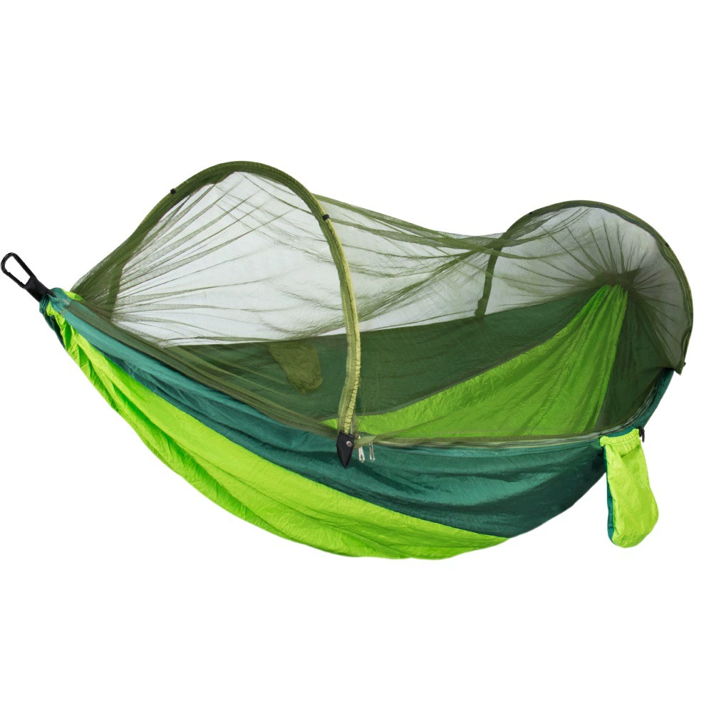 Автоматическая быстросъемная москитная сетка Гамак Открытый антимоскитный проволочный гамак для кемпинга 210T Парашютная ткань Нейлоновая зашифрованная сетка