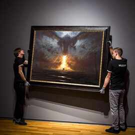 黑暗的中世纪强大的龙海报厂家批发来图打印油画布跨境电商TIKTOK