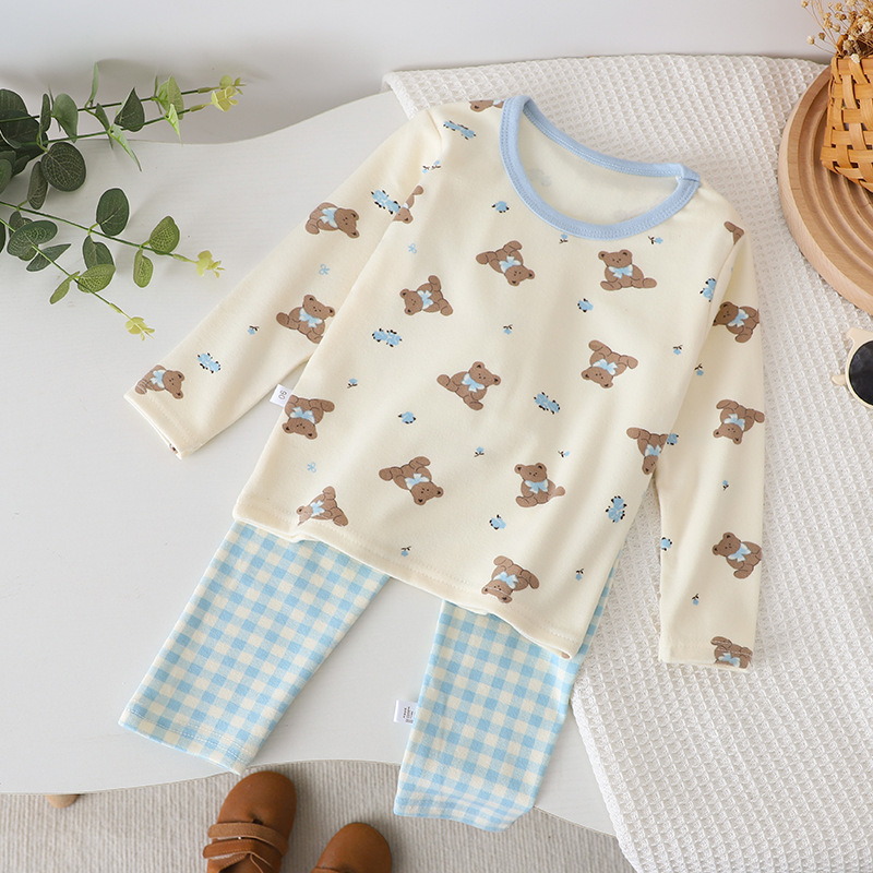Nueva ropa para niños, primavera y otoño, ropa interior para niños, ropa de otoño para niños, pantalones largos, pijamas para niñas pequeñas y medianas, ropa de hogar al por mayor image 11