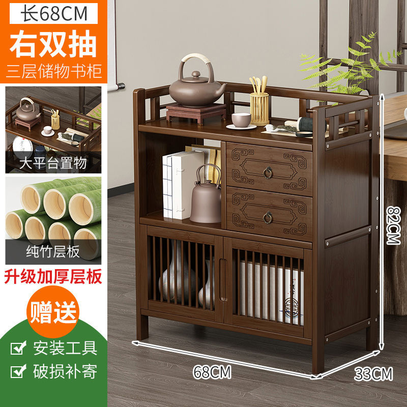 [고급 조각] 길이 68cm, 3겹, 오른쪽 이중 서랍, 문 스타일