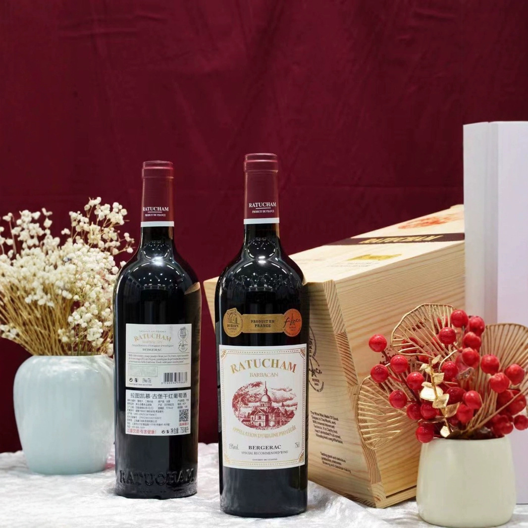 法国进口红酒拉图凯慕古堡庄园珍藏木箱款重型瓶15度6瓶木箱包邮