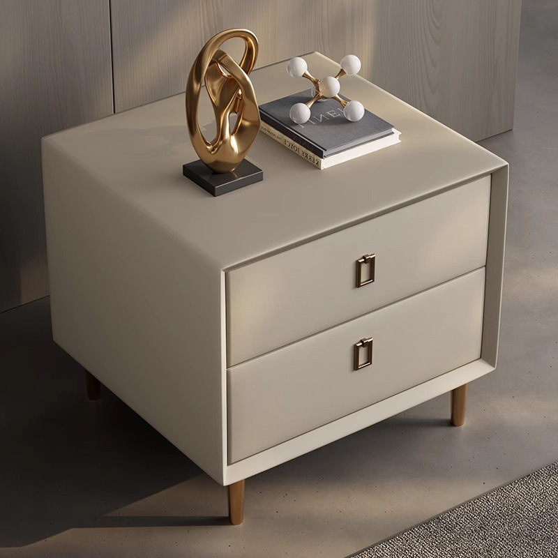 Luz lujosa mesa de cabecera de moda nórdica simple posmoderna dormitorio en línea ins almacenamiento de almacenamiento de hogares pequeños pies altos