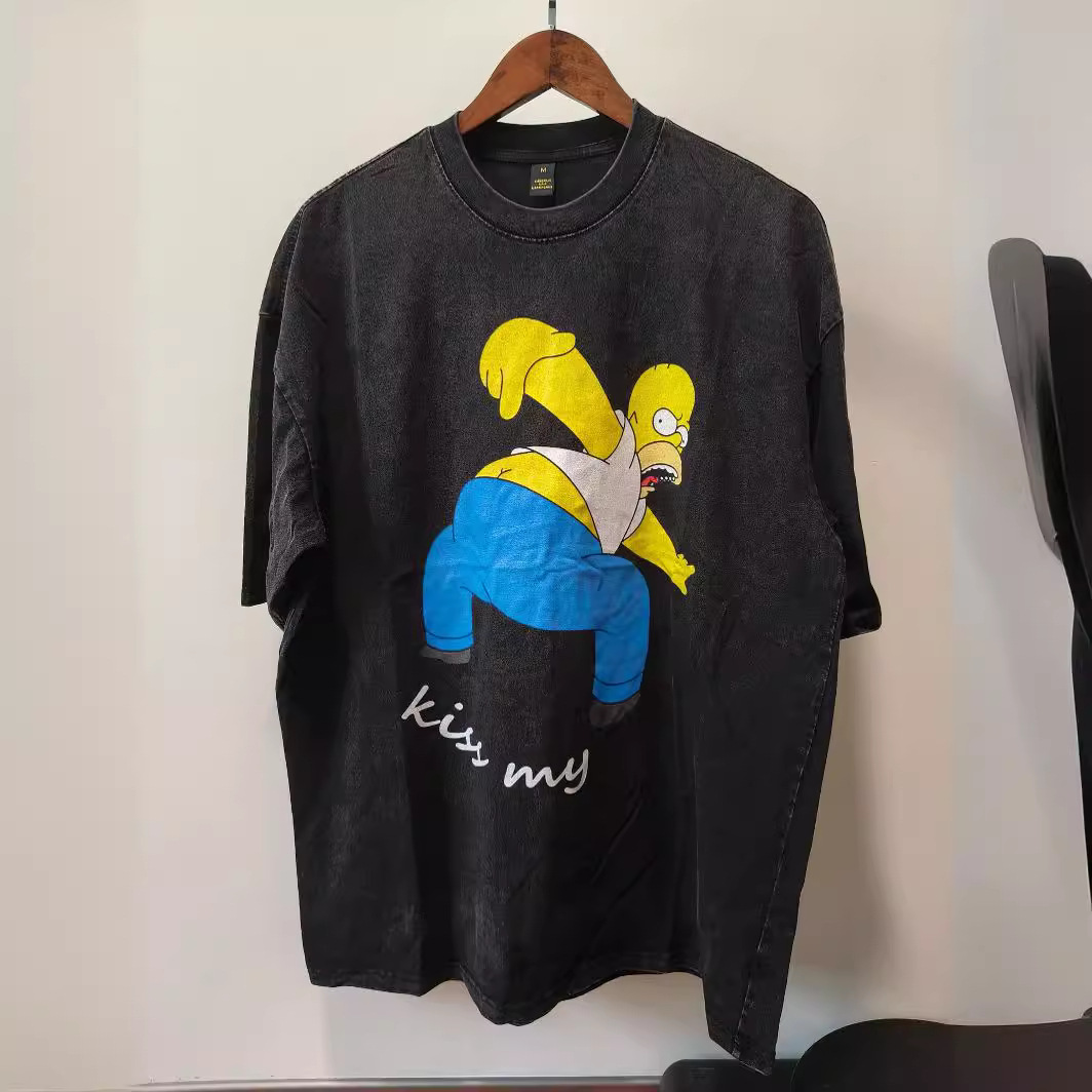 TKPA230g重ポンド水洗いして古い古着tシャツ男女アメリカhiphop街頭潮牌半袖古着tee