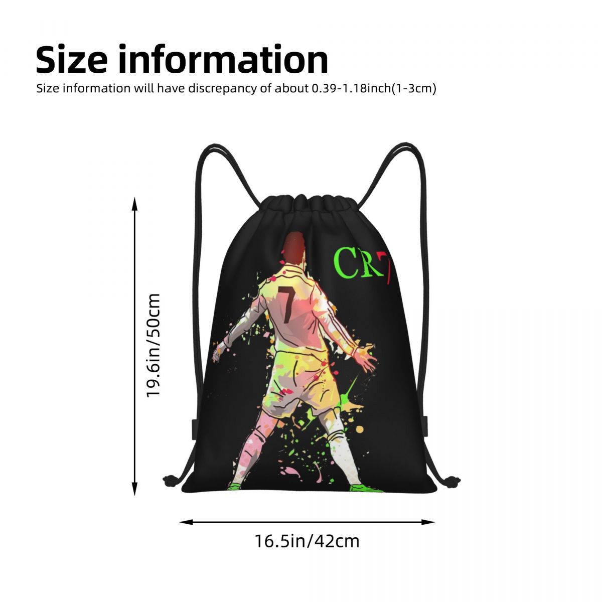 Nueva popularidad de la estrella del fútbol, Ronaldo, mochila de lona, mochila de moda, mochila casual, hombre y mujer
