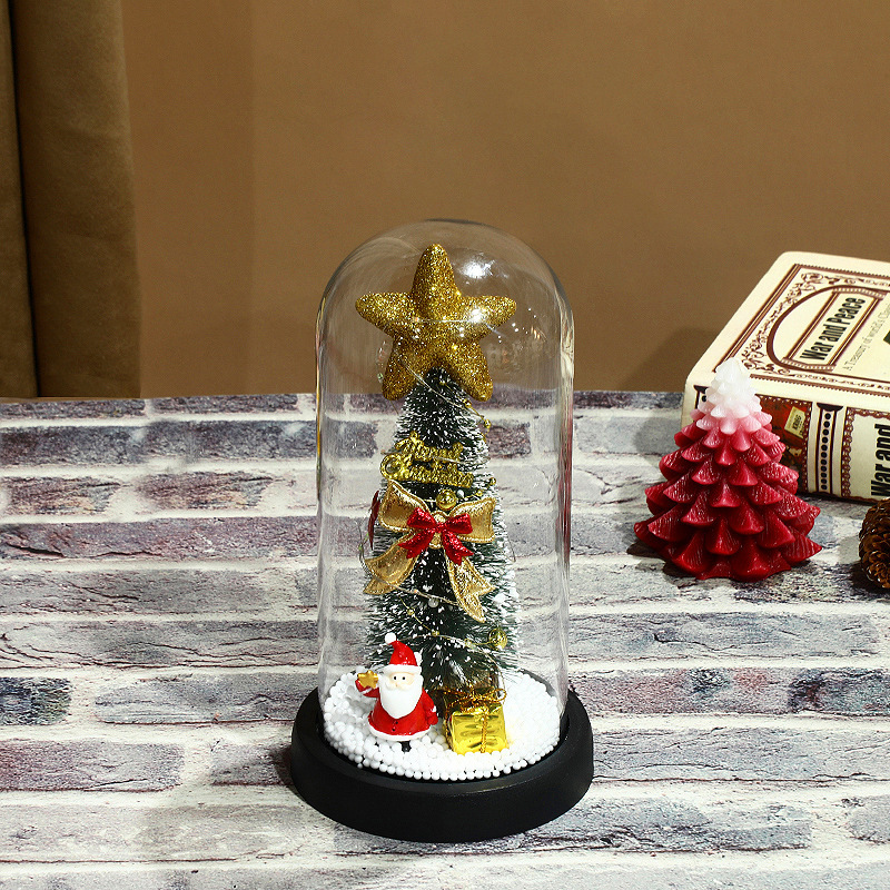 アマゾンの新しいクリスマスのショーウインドーのアイデアの置物のledランプの発光のクリスマスツリーの装飾の置物の現物の卸売り|undefined