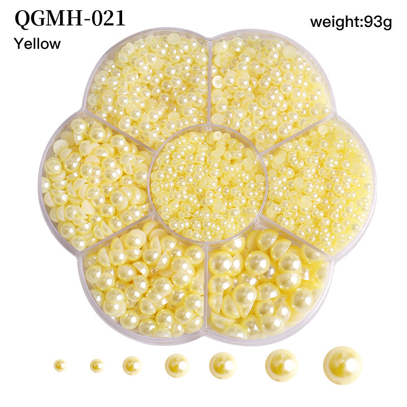 20色パールネイルアクセサリー7格梅の花ボックスカラー半円真珠アクセサリー2/3/4/5/6/8/10mm|undefined