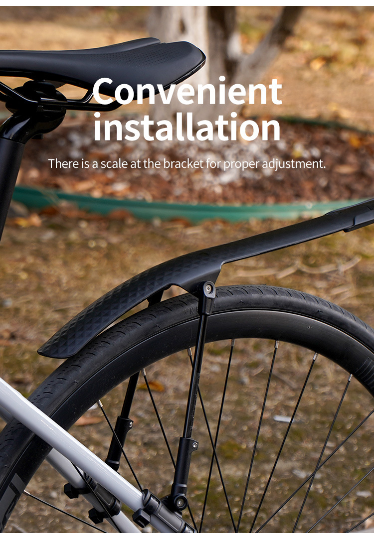Bicycle fender, road bike front and rear adjustable quick release