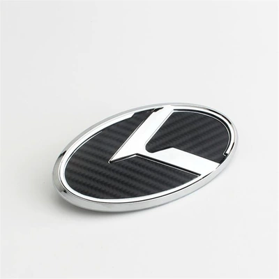 Kia K5 modification with herringbone logo, Car logo - carbon-fiber-silver-small-size