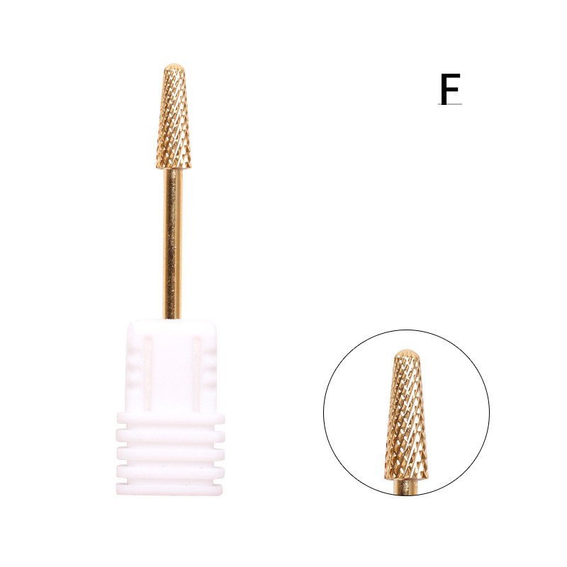 Clavo de acero de tungsteno ruso cabeza de molienda de uñas máquina de pulir removedor de uñas tratamiento frontal esférico exfoliante cabeza de molienda en stock