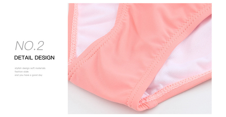 Bikini de color sólido con correa plegable NSXSY108773