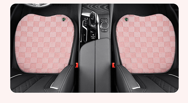Winter Warm Plush Car Seat Cushion Car 5V USB Heating Pad Main and Passenger Single Seat Anti-Slip Office Seat Cushion
