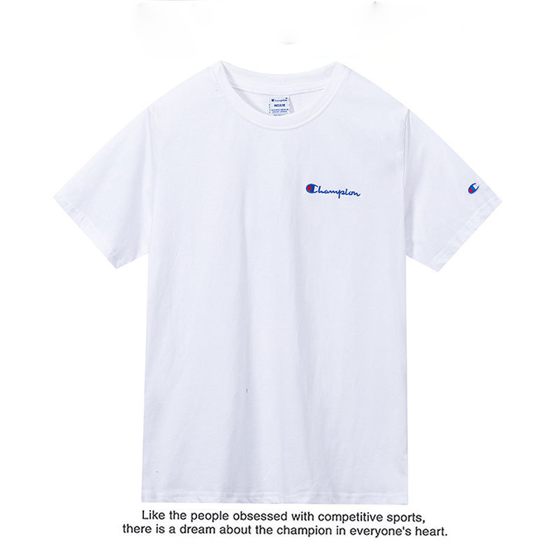 夏用純綿半袖Tシャツ 男女兼用 2025年新作 ゆったり刺繍入りおしゃれトップス 韓国風万能トレンドブランド|undefined