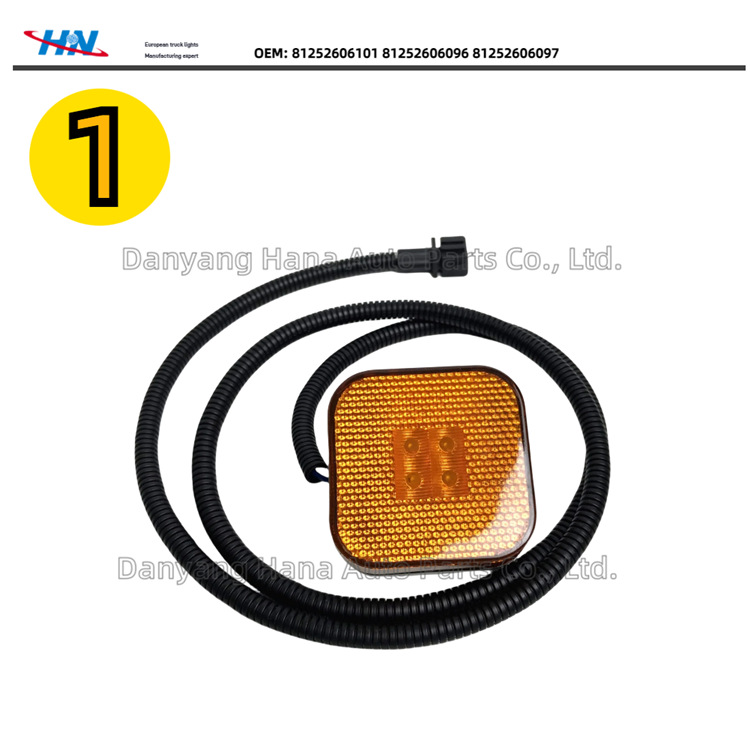 Para TGX TGA TGM German MAN Truck Fuego Luz lateral Luz de señal Luz de coche 81252606097