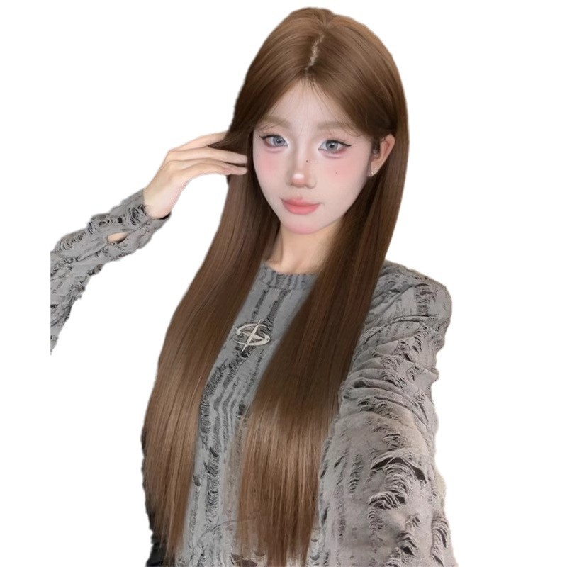 コニー ウィッグ [リトルベア ぬいぐるみ] レディース ネットセレブ 韓国風 小顔加工 中間部 ロング ストレートヘア おしゃれ かわいい
