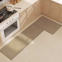 輕奢純色硅藻泥吸水速干廚房地墊家用吸油防滑耐磨腳墊可裁剪地墊