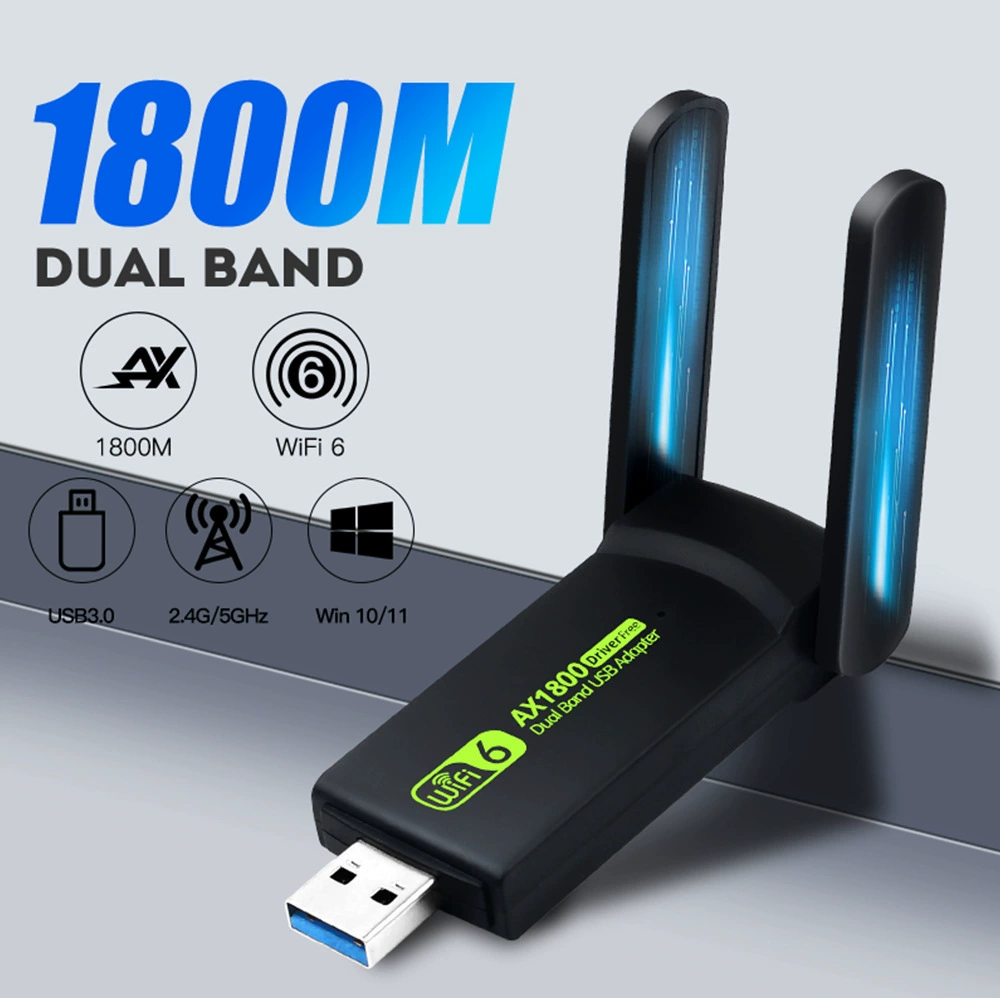 Wi-Fi 6 беспроводная сетевая карта USB 3.0 ноутбук/настольный компьютер двойной диапазон AX1800M беспроводная сетевая карта Free-Drive