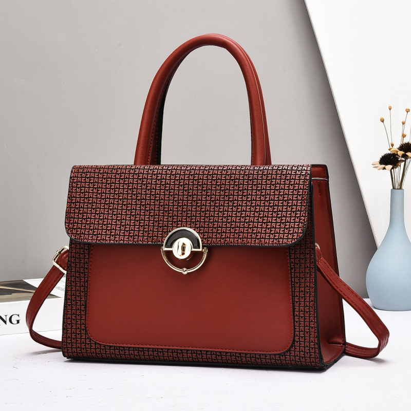 Bolsa de mano de bloqueo a cuadrillas, bolsa de hombro exquisita, bolsa de hombro de transporte de gran capacidad, bolsa de moda, bolsa de mano