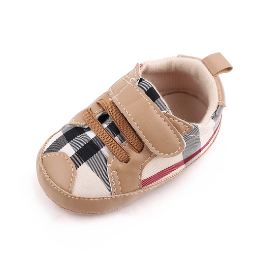 0-1 year old fashionable baby shoes plaid baby shoes comfortable soft sole baby toddler shoes spring and autumn 2655