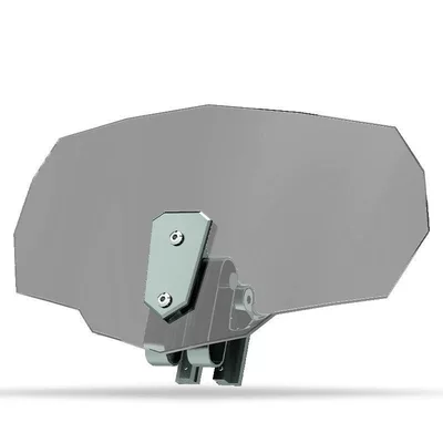 Motorcycle front windshield, Universal motorcycle modification small - approximate-dimensions-height-195width-315smoky-gray-electrostatic-film