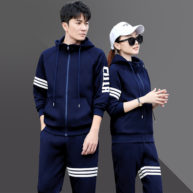 Sports suit Men's Spring Couple Wear Sportswear Men's and Women's Loose Hooded Sweatshirt Spring and Autumn Casual Running Clothes Women's