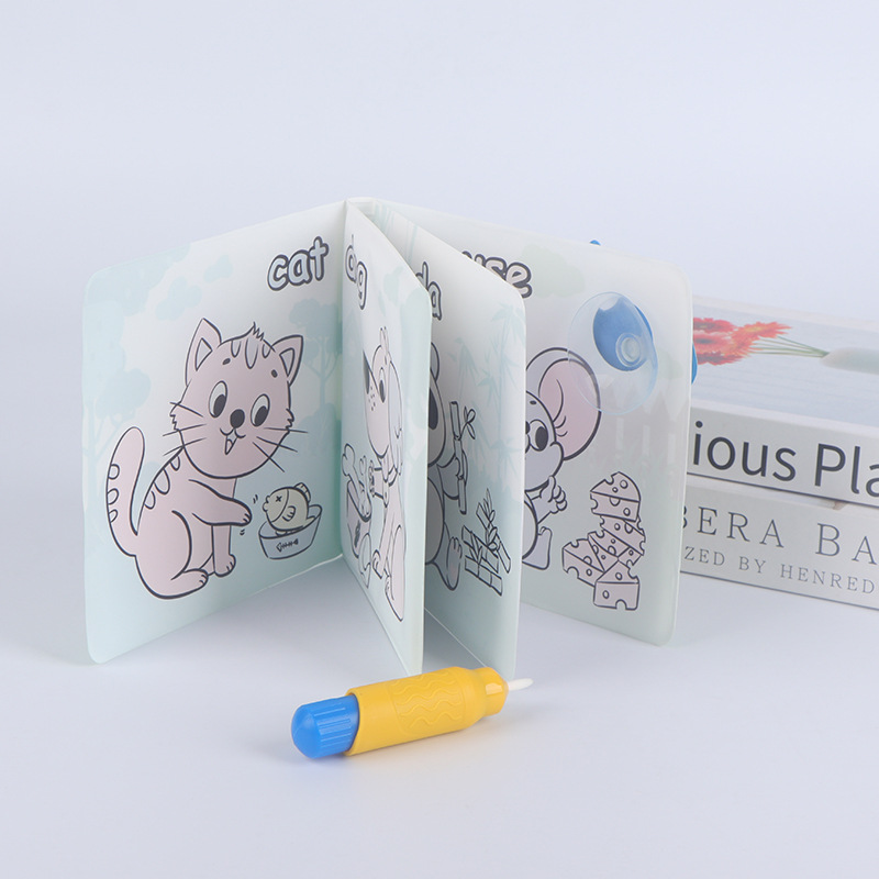 SEZOZ cambio de agua de Baño Libro mágico cambio de color Eva libro de tela educativa educación temprana libro de pintura de agua 0-3 años de edad juguetes infantiles