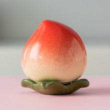 陶瓷桃子喜糖盒糖果罐伴手礼搭配生日礼物寿礼寿桃祝寿礼品摆件