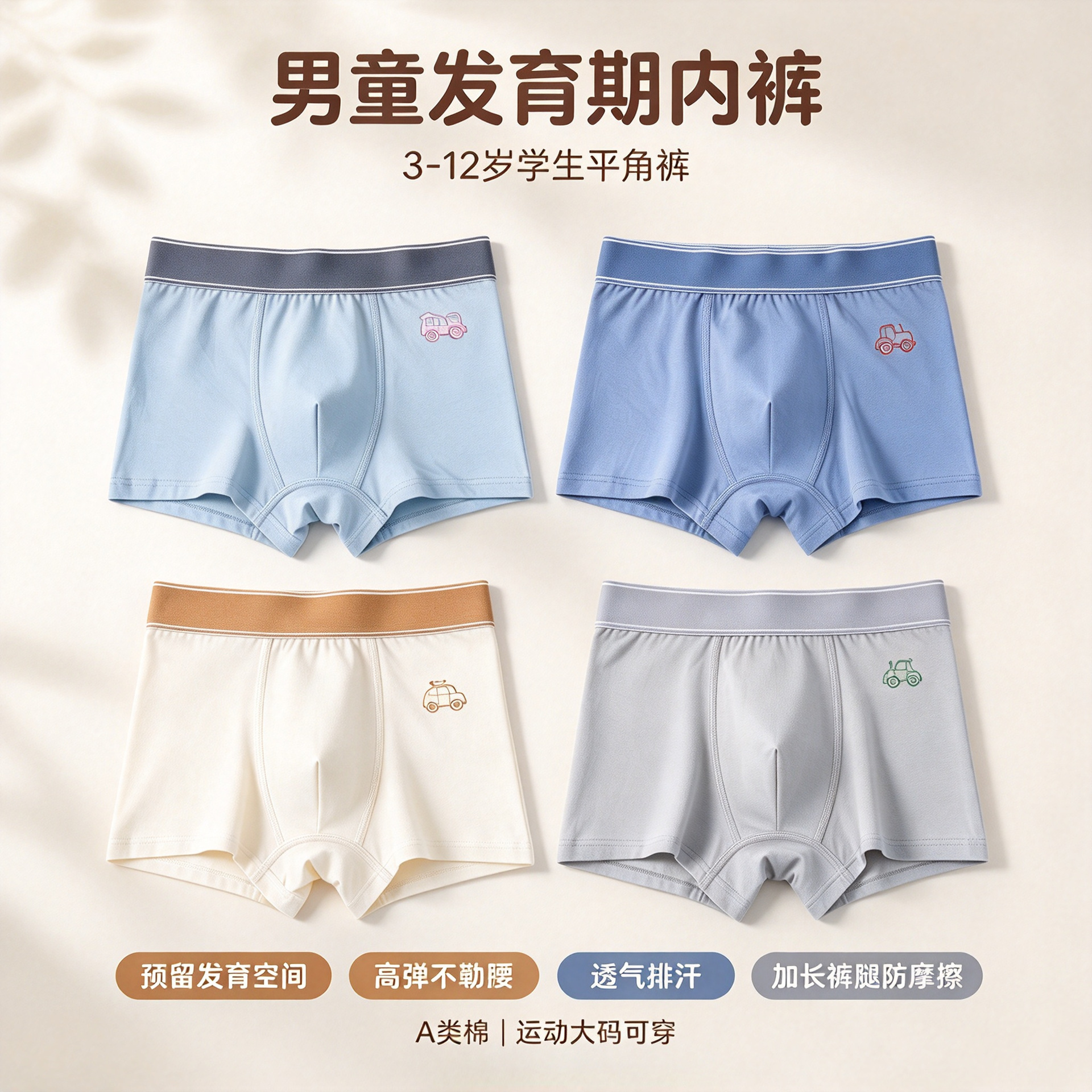 Ropa Interior Boxer de Algodón para Niños 7-15 Años, Categoría A, Antibacteriano image 16