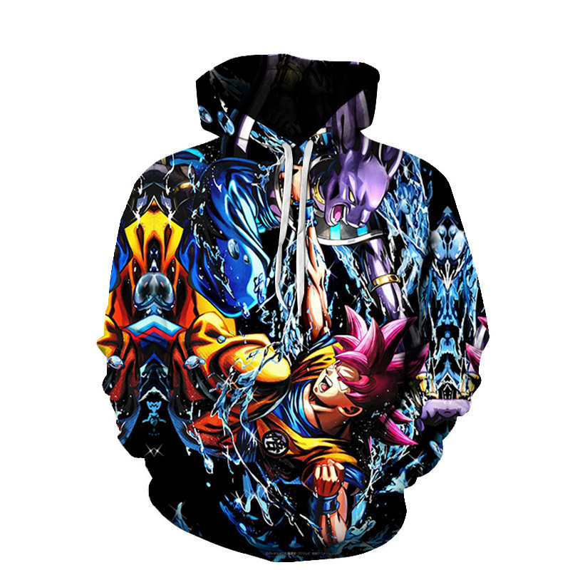 2024 New Spring and Autumn Dragon Ball Sweatshirt Casual Animation Goku 3D Digital Printing Couple Baseball