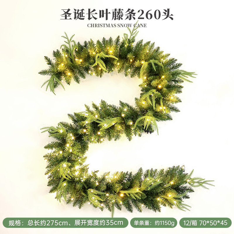 Simulación transfronteriza decoración navideña ratán aguja de pino fruta de pino decoración navideña decoración de pared diseño de atmósfera simulación ratán navideño