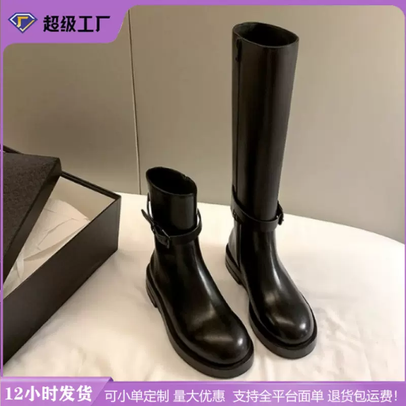 源利通冬季新款长筒骑士靴可拆卸两穿扣带厚底长靴女韩版靴子女