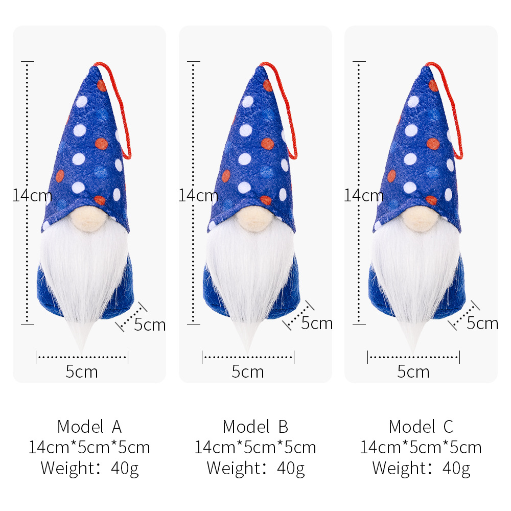 Cross-Border Día DE LA Independencia Americana muñeca colgante muñeca sin rostro decoraciones de vacaciones Día DE LA Independencia Americana regalo