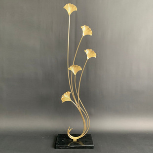 Pure Copper Ginkgo Leaf Creative Ornaments Modern Accessible Luxury Living Room Tv Cabinet Coffee Table Entrance Wine Cabinet Scandinavian Style Decorations