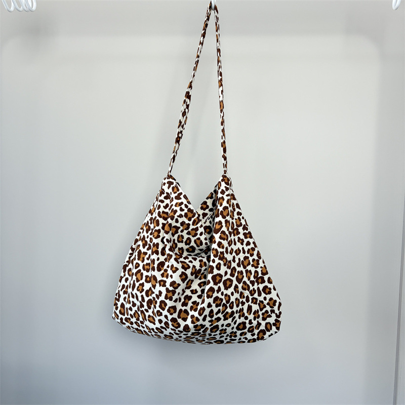 Women's Classic Style Streetwear Printing Flower Leopard Corduroy Shopping Bags display picture 9