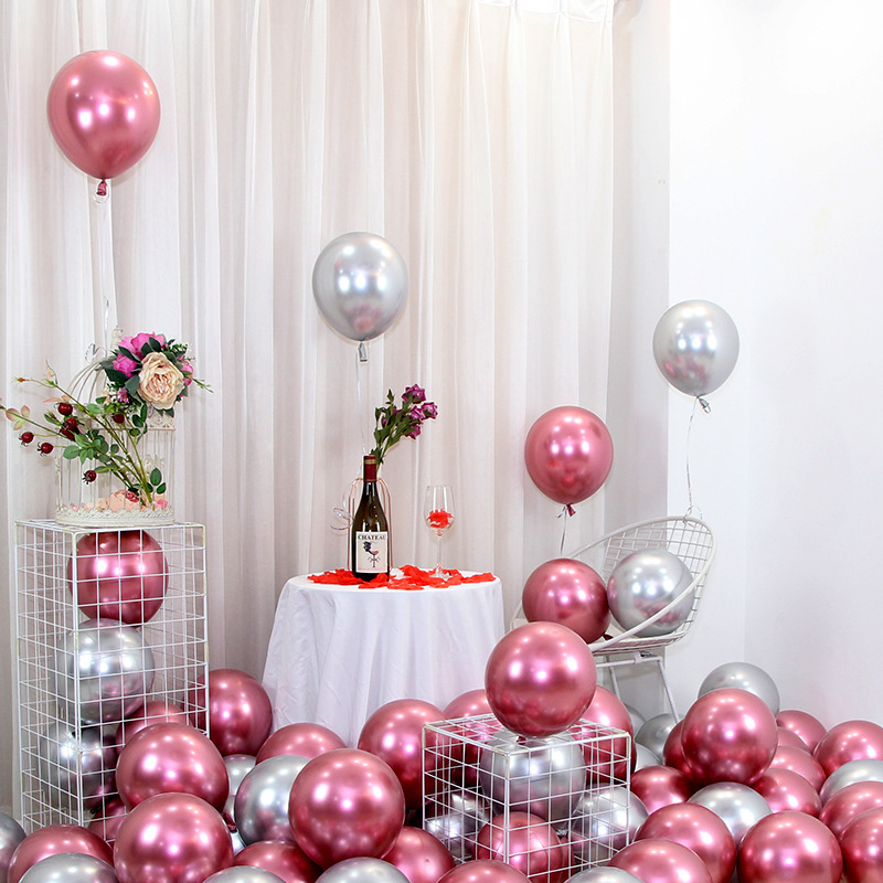 Globos de metal/látex redondos (5"/10"/12"/18") para bodas y cumpleaños al por mayor image 5