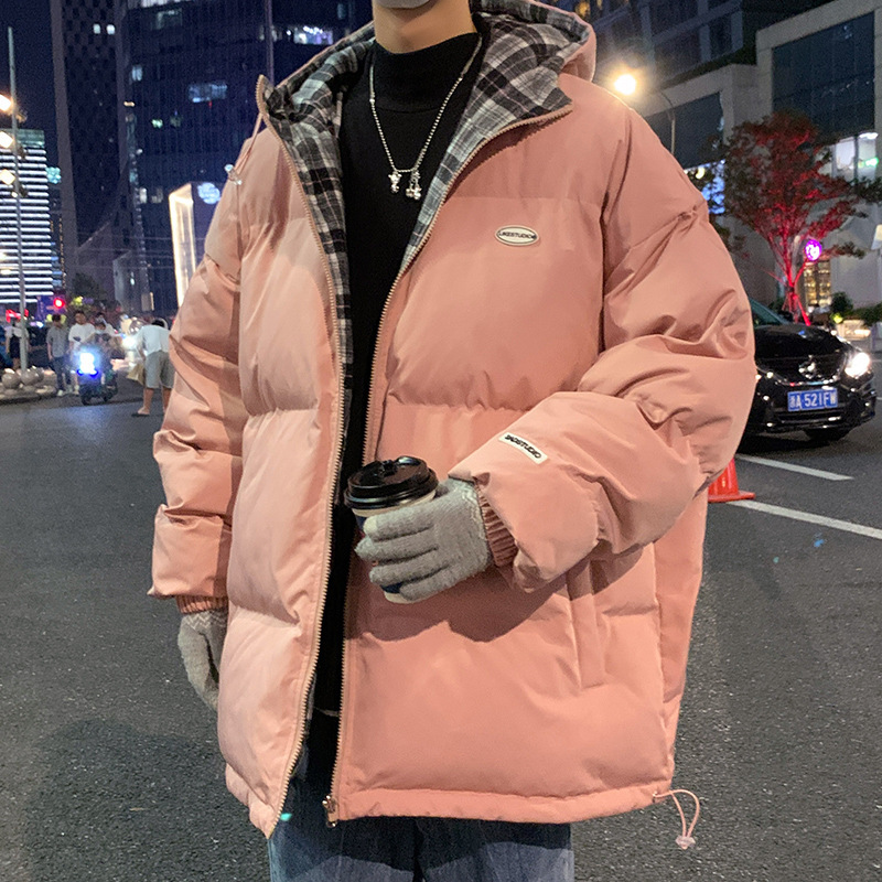 NASA Nombre conjunto de doble cara chaqueta acolchada de algodón para hombres Nueva chaqueta suelta de algodón chaqueta acolchada de algodón abrigo de marca de moda de invierno para hombres chaqueta acolchada de algodón