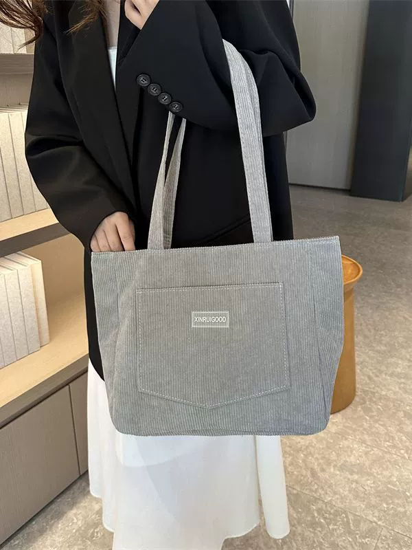 Большая емкость сумка Тот женский 2024 новый модный вельвет сумка на плечо ins sen подмышки сумка сумочка