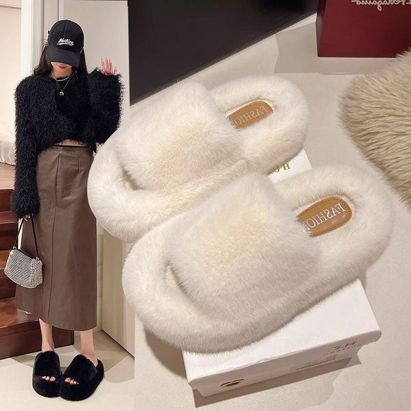 Fairy Style Maomao Slippers Women's Outer Wear 2024 New Autumn and Winter Internet Celebrity Fashionable All-match Comfortable Home Cotton Slippers Fairy Style Maomao Slippers Women's Outer Wear 2024 New Autumn and Winter Internet Celebrity Fashionable All-match Comfortable Home Cotton Slippers