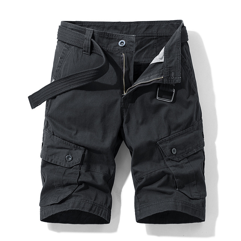 Summer Shorts Men's Wholesale Japanese Cargo Shorts Men's Casual Shorts Trendy Brand Straight Multi-Pocket Shorts for Men