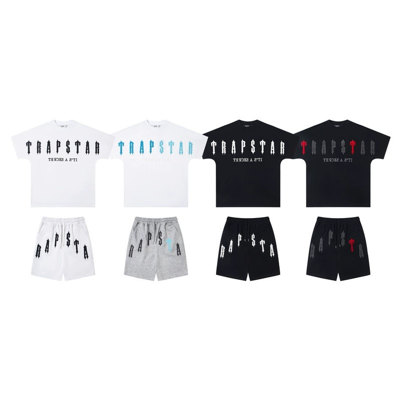 Trapstar Mitcho High Street Летние виды спорта досуг цветная вышивка буквенные шорты набор футболки