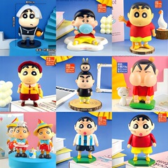 クレヨンしんちゃん手作りブラインドボックス野原新之助玩具公仔ねじり卵人形機自動車ケーキ置物模型