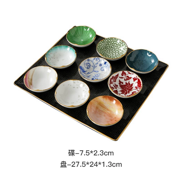 Ruyi dish square flat plate combination - Jiugong grid series
