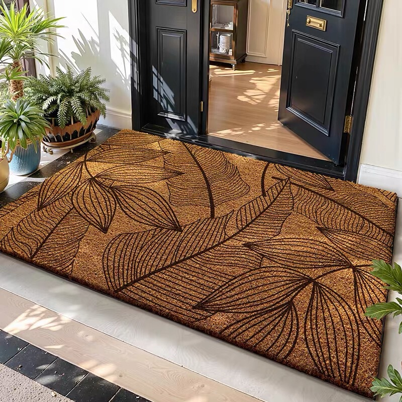 Cross-Border Imitation Coconut Palm Outdoor Entrance Door Mat Entrance Door Anti-Slip Mat Foot Mat Home Foyer Carpet