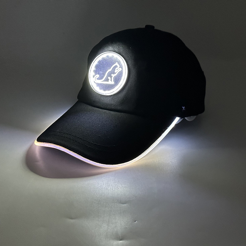 Gorra LED de Amazon, gorra de béisbol luminosa, gorra para exteriores con protección solar, gorra de pico de pato con protección solar, gorra LED de colores cambiantes