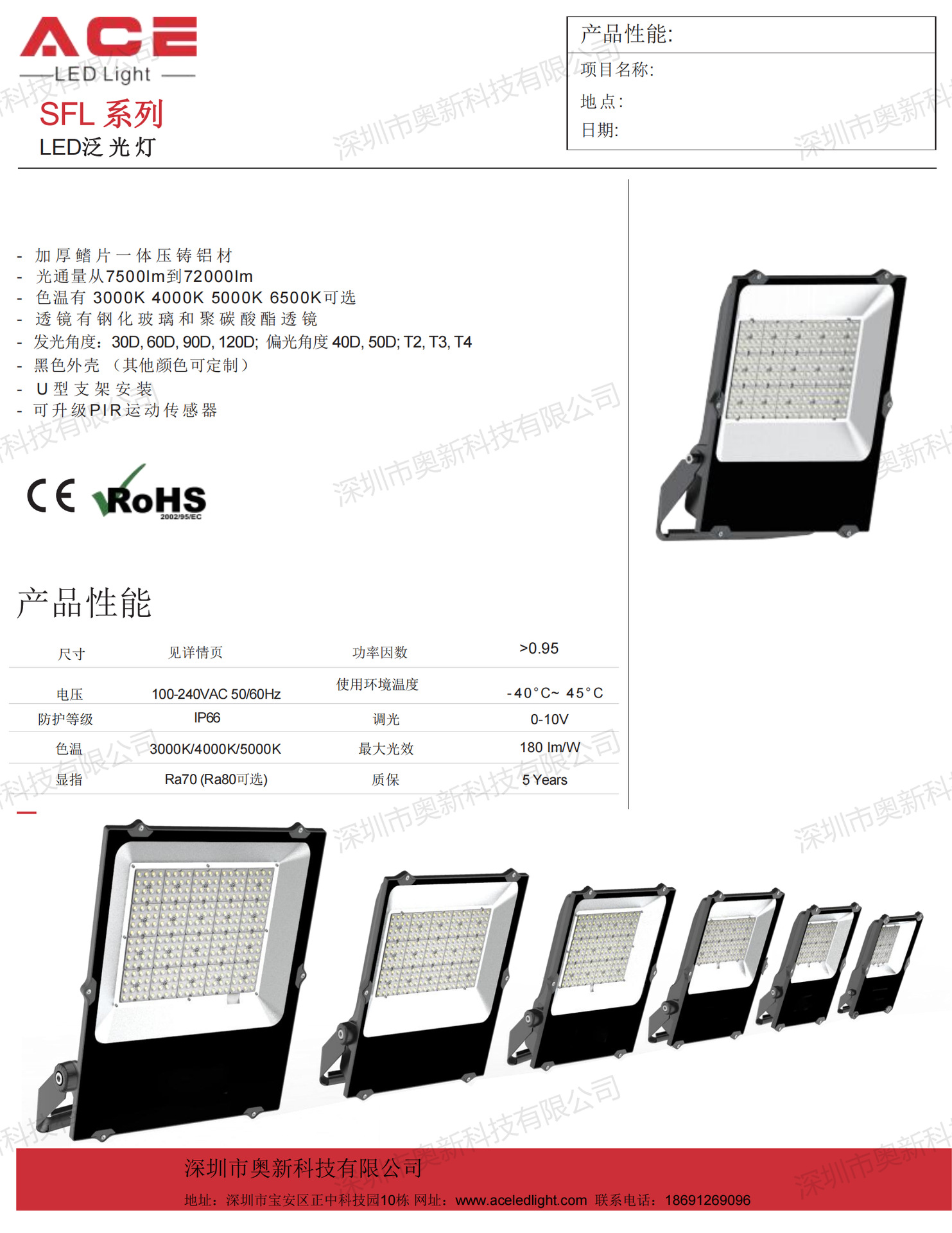A-SFL 系列投光灯 中文版V1.0_00