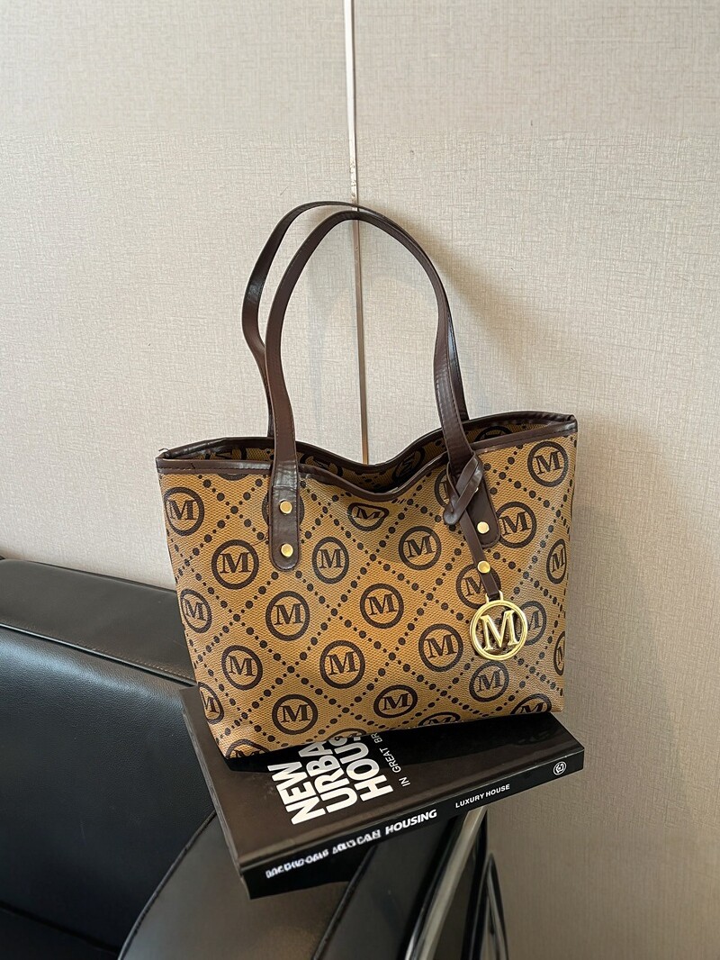 2026 nuevo retro de gran capacidad bolso de mujer de moda viaje bolsa de hombro bolso de mano letras impresa bolsa comodo
