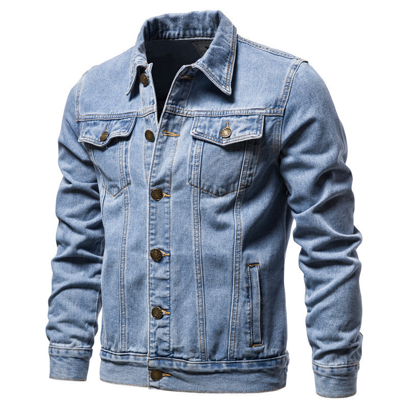 2025 New Spring Autumn Winter Men's Denim Shirt Jacket Japanese Casual Youth Popular Workwear Denim Jacket Men's Wear