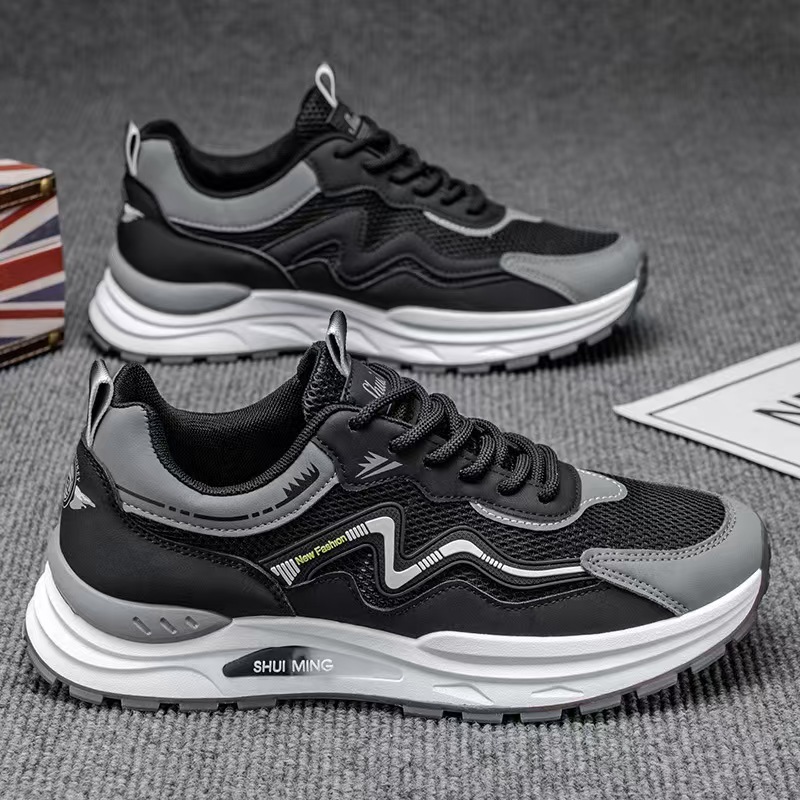Nuevos zapatos de hombre transfronterizos zapatos casuales transpirables cómodos antideslizantes zapatos para padres zapatos de estudiantes zapatos de carrera de moda universal