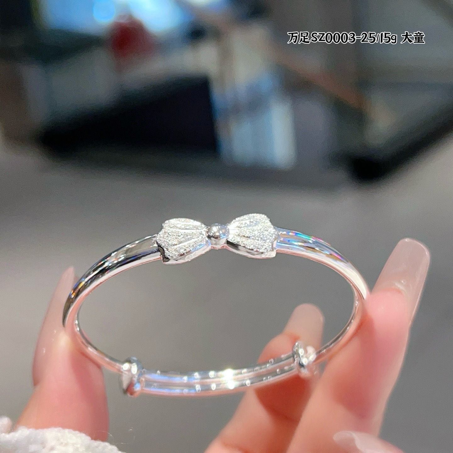 Bowknot niños grandes 999 pulseras de plata esterlina niñas niños estudiantes de primaria joyería de plata niña pulsera de plata individual