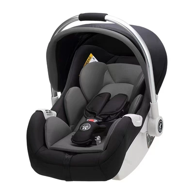 Baby Car Foldable Seat Children's Carrier Newborn Portable Car Cradle (Car child safety seat) - european-version-of-the-basket-luxury-gray-0-15-2-years-old