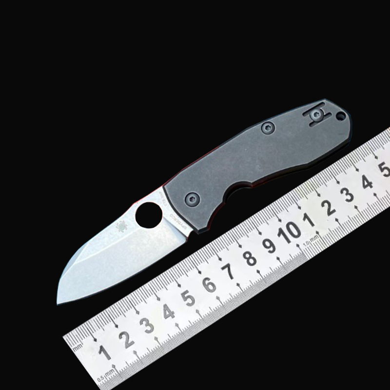 C158 TIP2钛合金手柄折叠刀户外高硬度折刀跨境防身EDC战术刀
